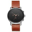 MVMT Chrono Silver Natural Tan  Men's Watch, 45mm