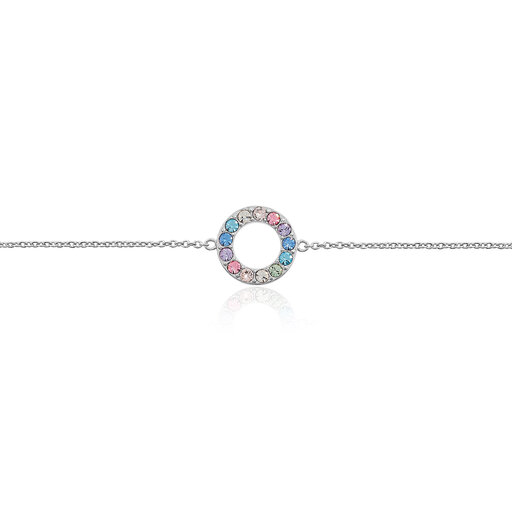 Silver Rainbow Halo Bracelet
