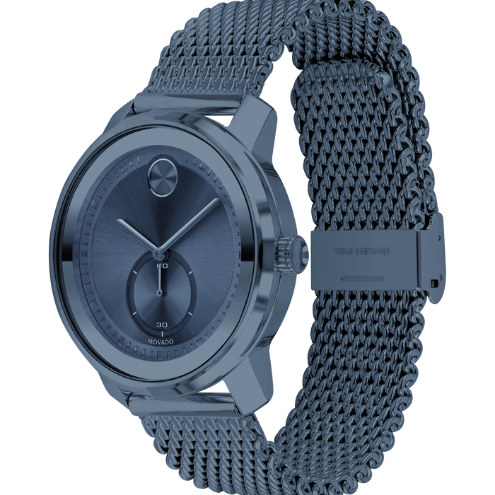 生まれのブランドで BOLD Movado | Movado Metal bracelet mesh and dial watch, blue 時計