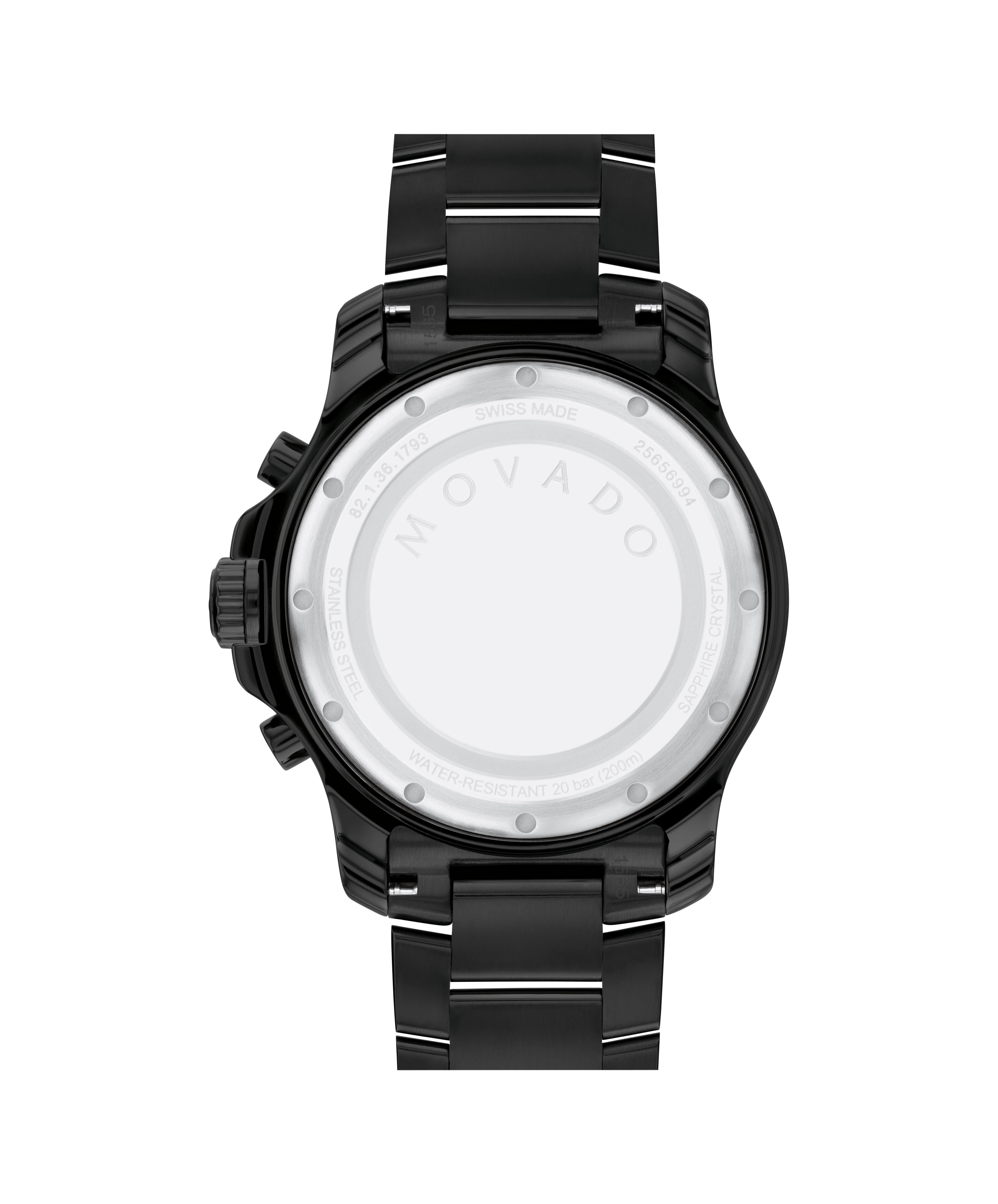 Movado all steel quartz water resistant top