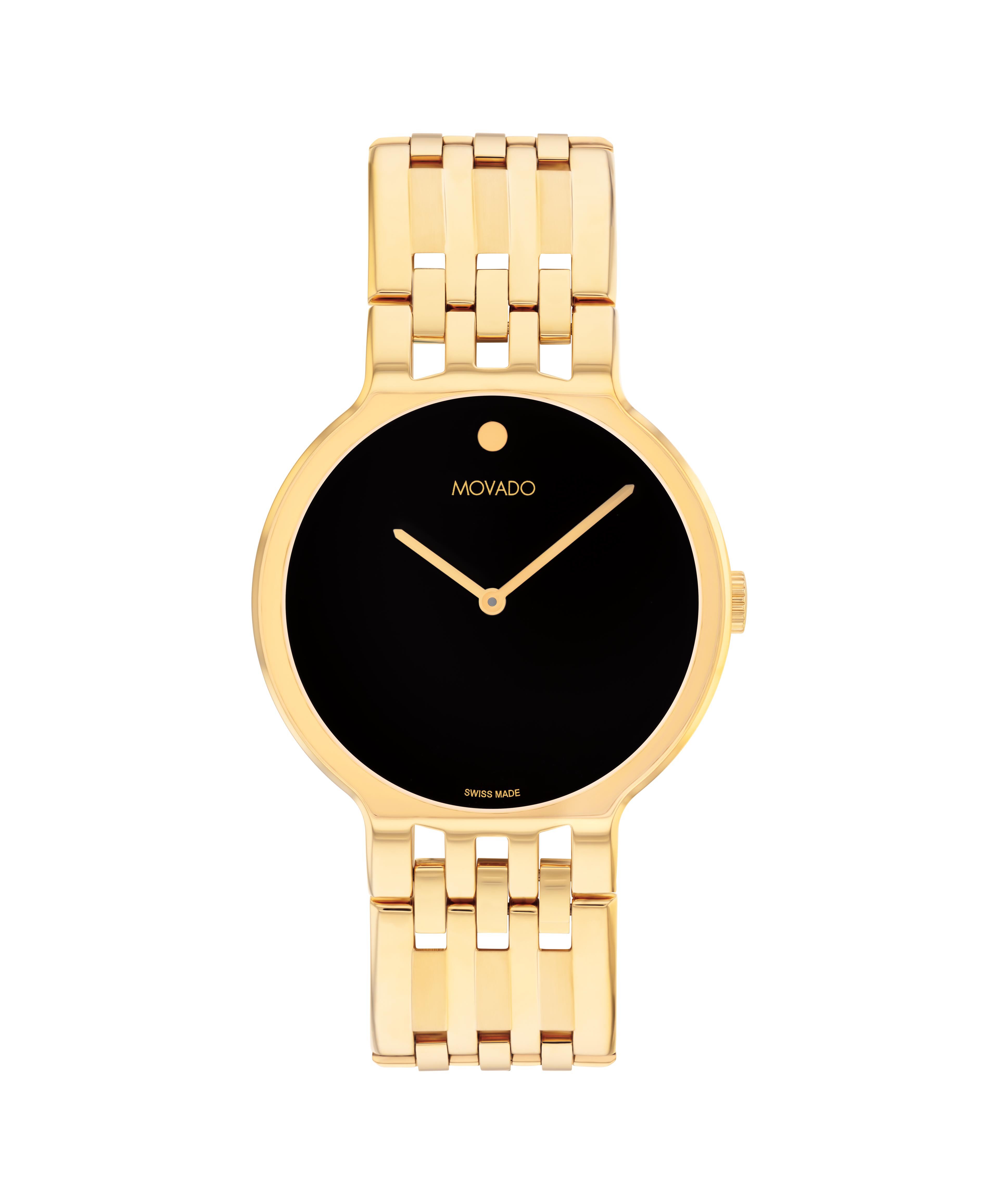 Movado bold mens gold watch outlet
