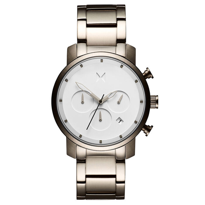 MVMT Chrono White Titanium Men's Watch, 40mm