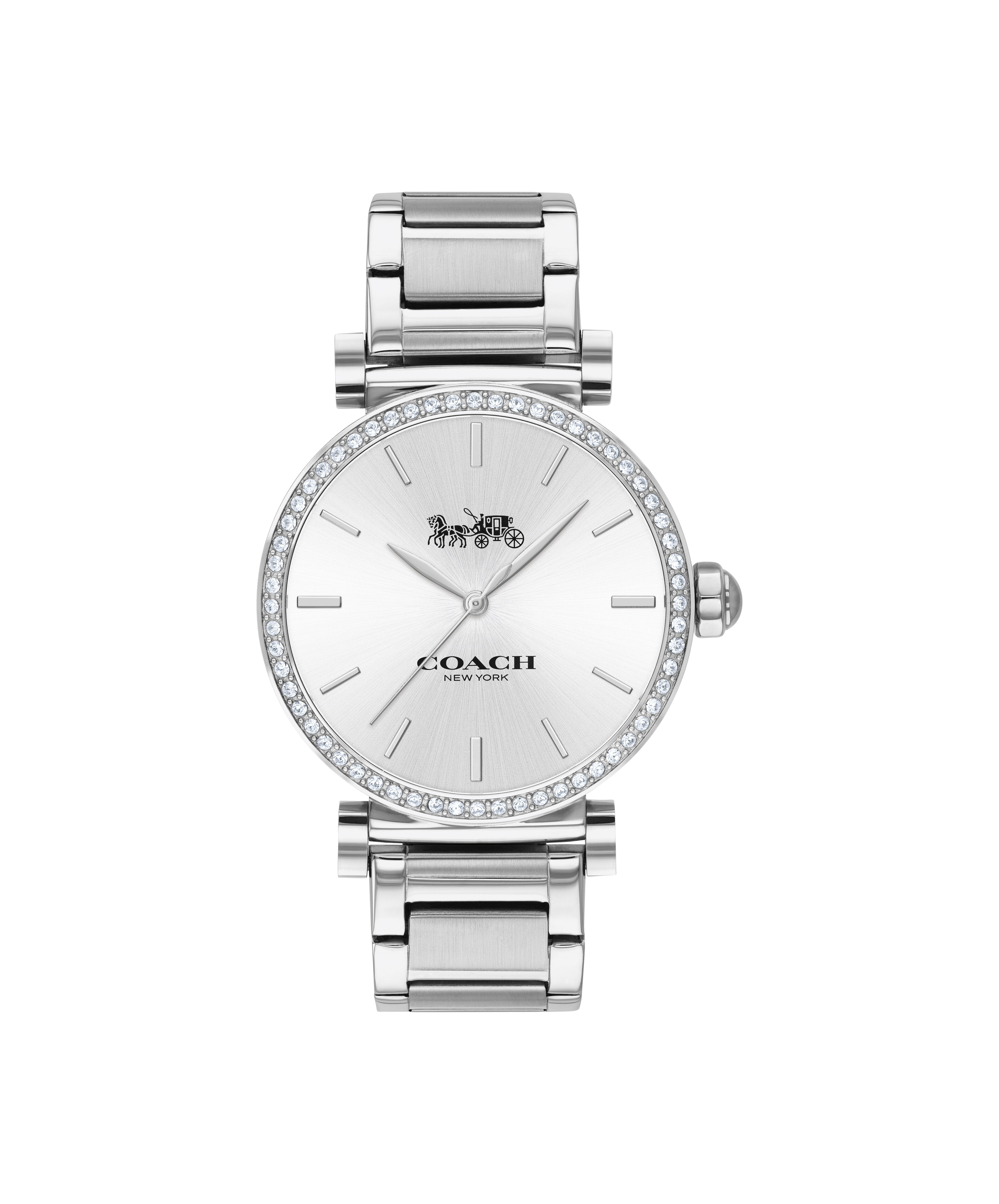 Coach | Movado Company Store| Coach Madison Stainless Steel Bracelet Watch  with Crystals