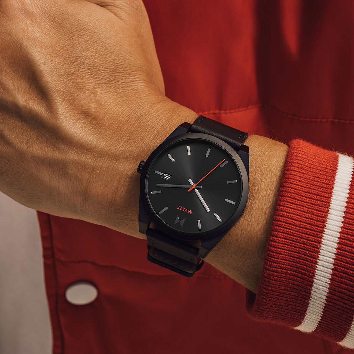 Mvmt black hotsell and red watch