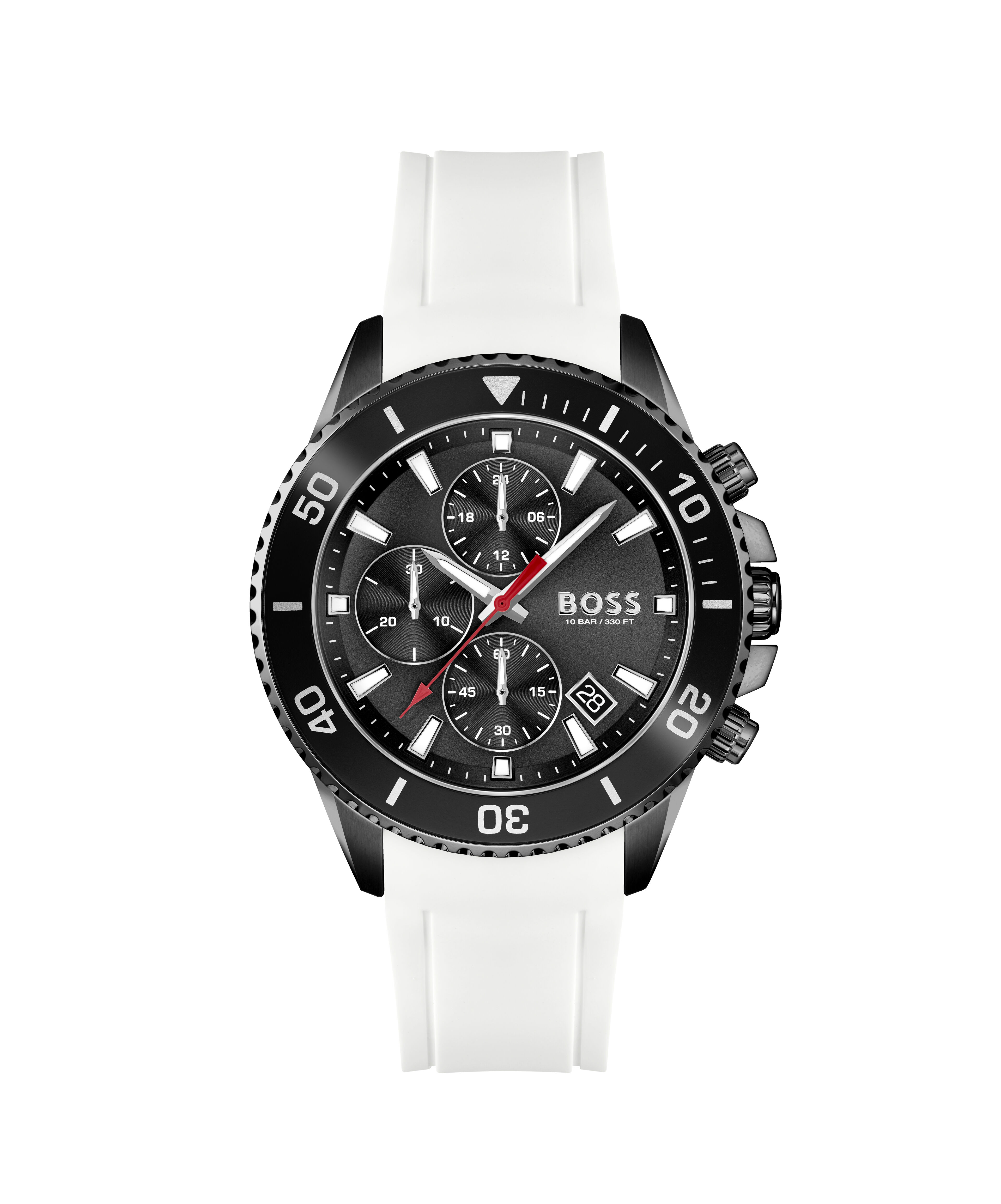 Hugo boss watch rubber strap discount
