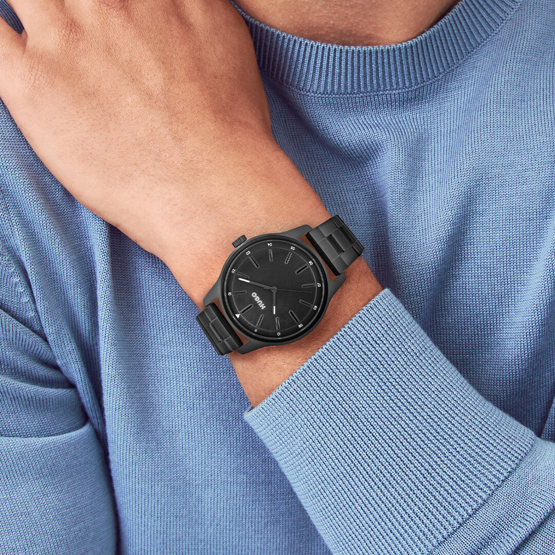 Hugo black watch sale