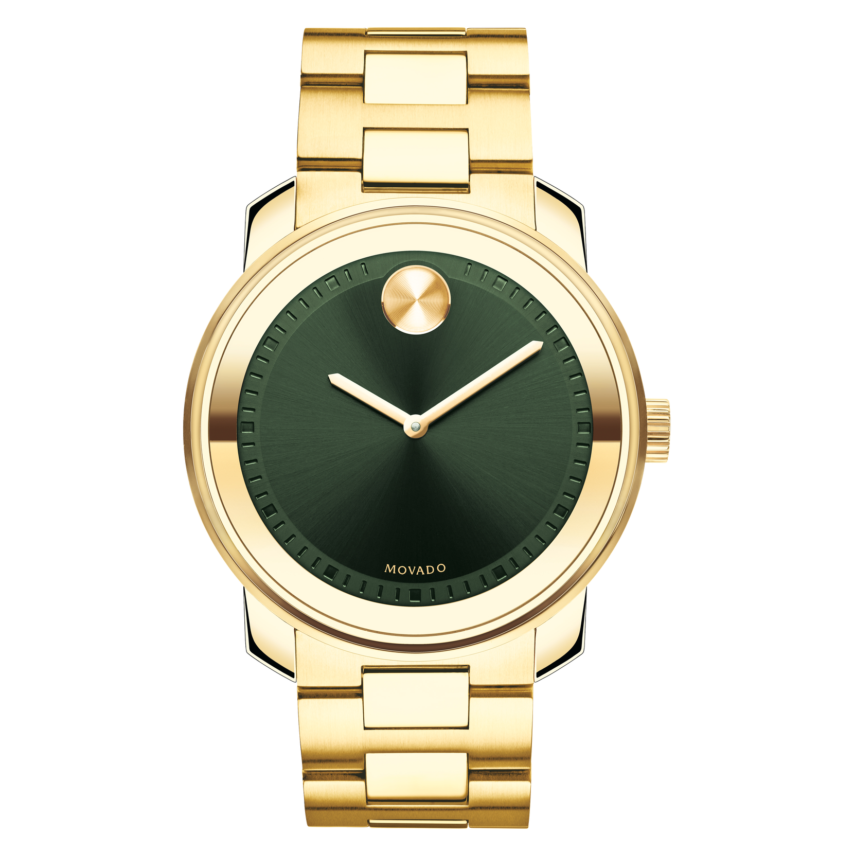 Movado Movado Trend gold watch with green dial and gold bracelet