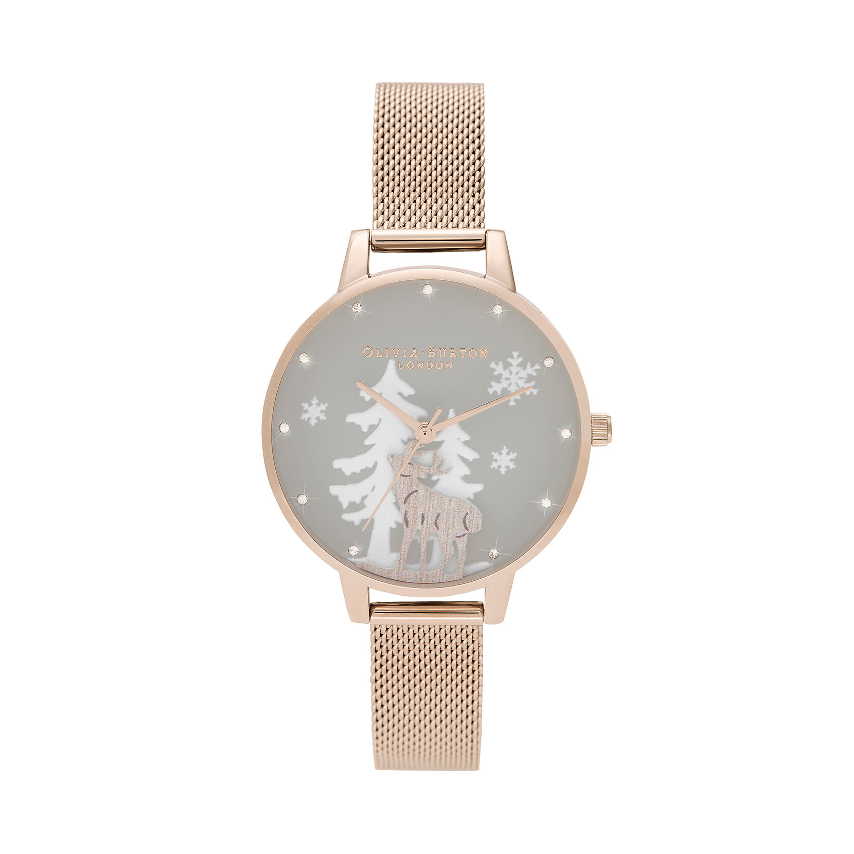 Olivia burton best sale rose gold mesh