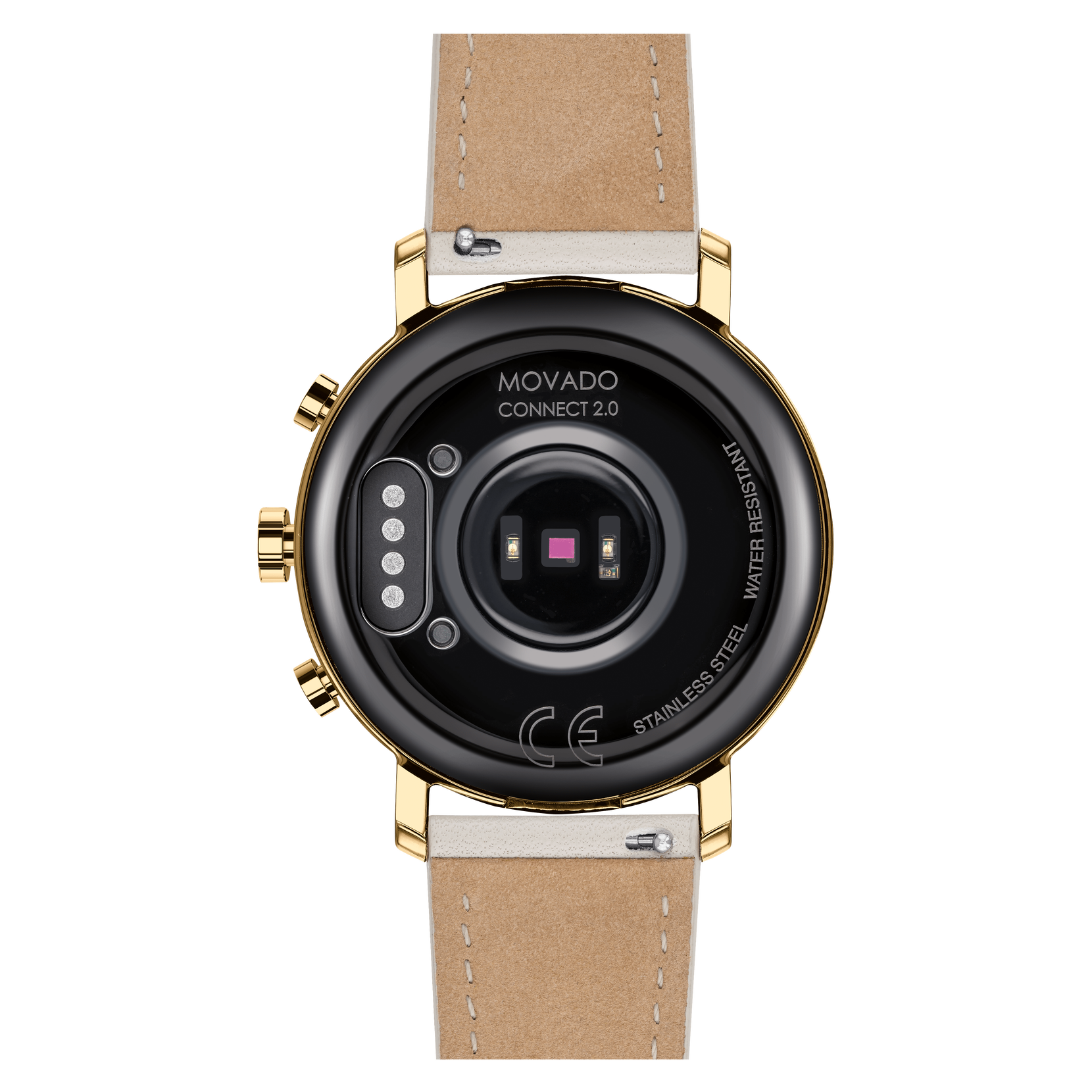 Movado Movado Connect 2.0 pale gold smart watch with grey