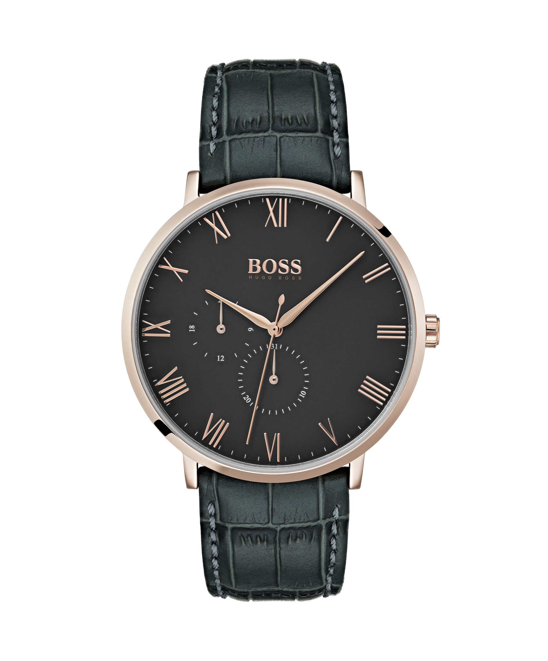 Hugo boss mens new arrivals rose gold watch
