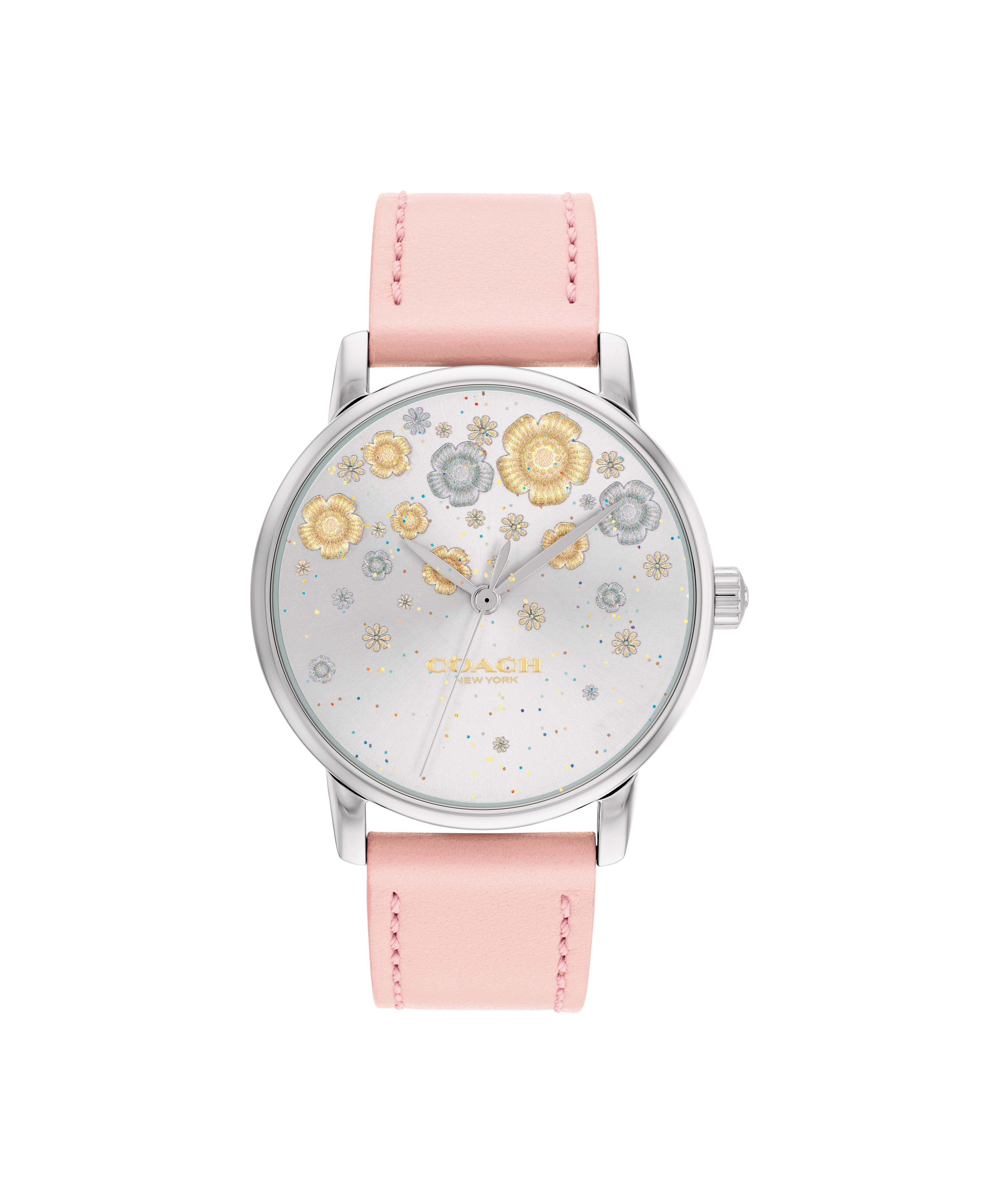 Coach watch with flowers on sale