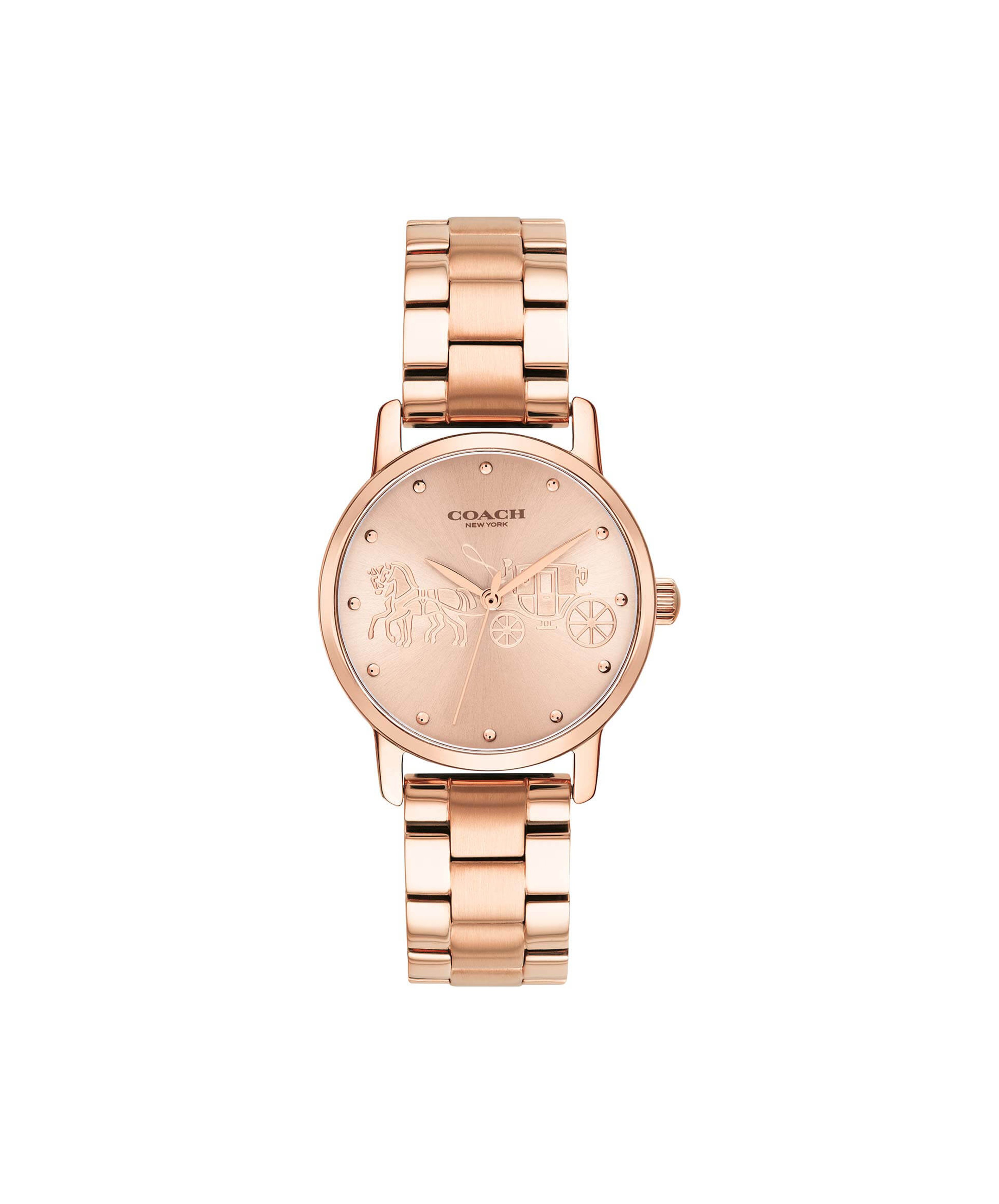 Coach Ladies Grand Rose Gold Plated Watch