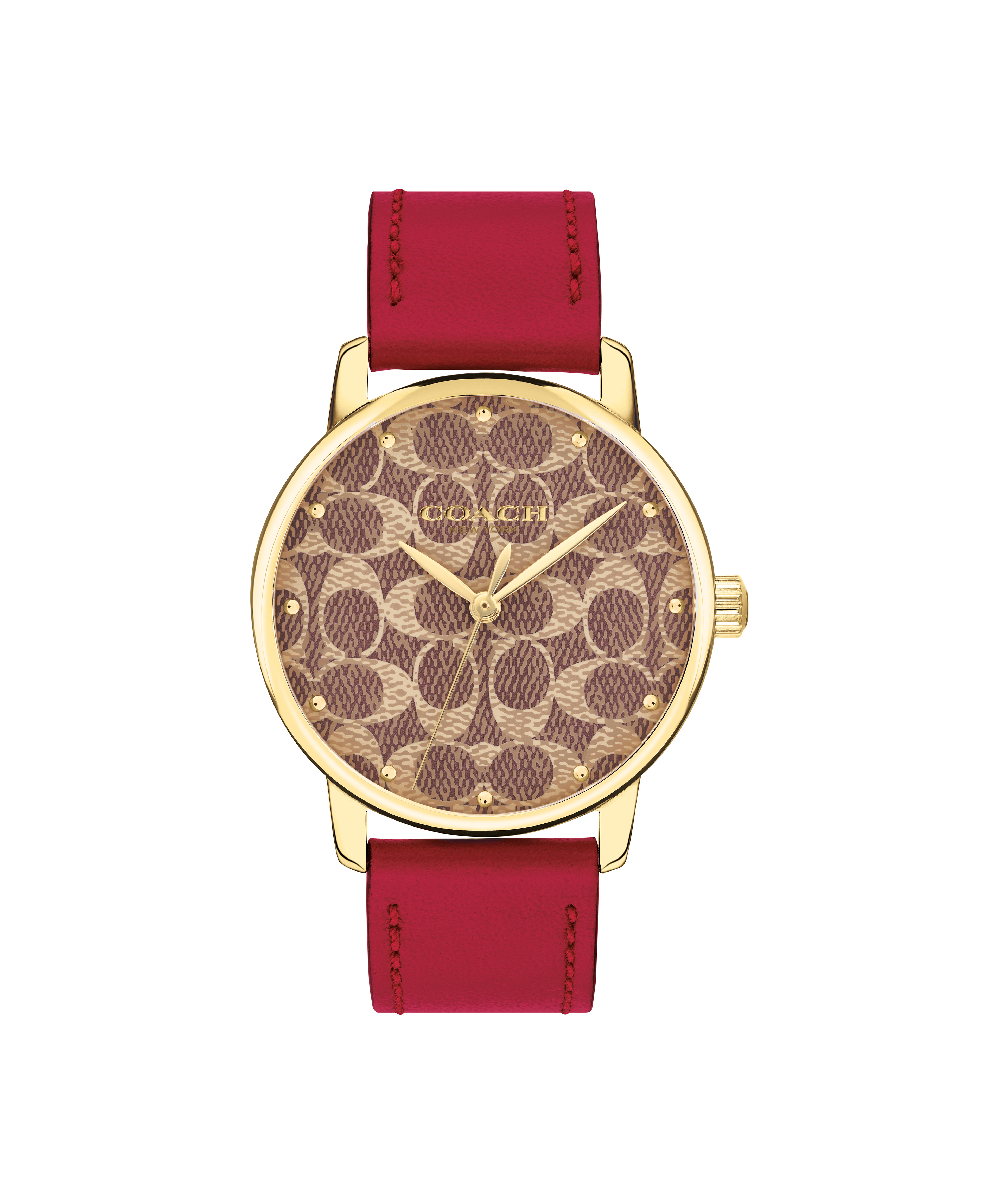 Coach red top watch