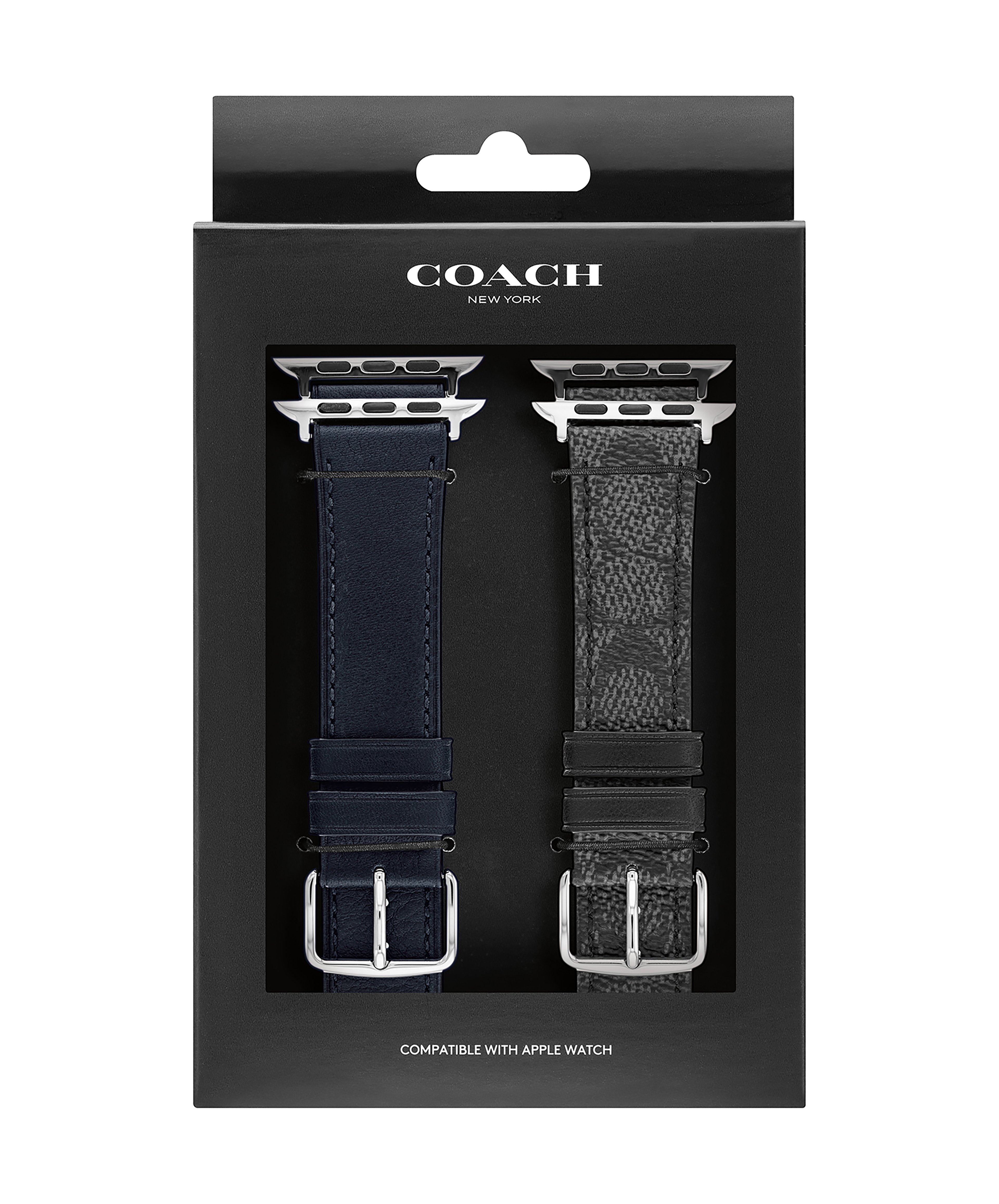 Coach Apple Watch Signature Canvas Strap, 42mm & 44mm - Black